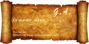 Grauner Alex névjegykártya